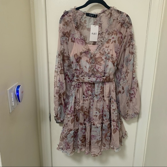 Anthropologie O.P.T Bohemian Floral Dress, Anthropologie Dress, Mini Dress - Picture 2 of 14